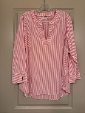Women's  Striped V-Neck Tunic Top